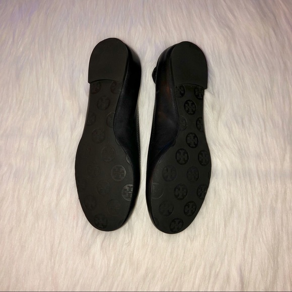 Tory Burch”Revo”Black Leather Flat,Size-6 - Picture 4 of 6